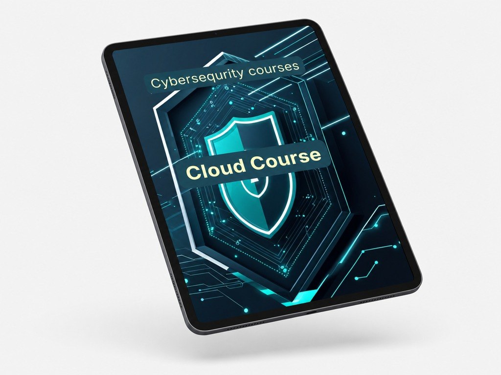 Tablet displaying "Cloud Course"