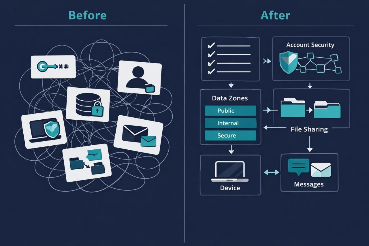 Before/after diagram