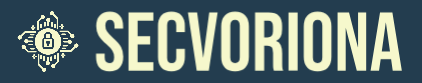 Logo of SECVORIONA with a stylized shield and lock on a dark blue background