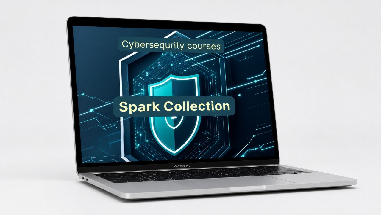 Laptop displaying "Spark collection"